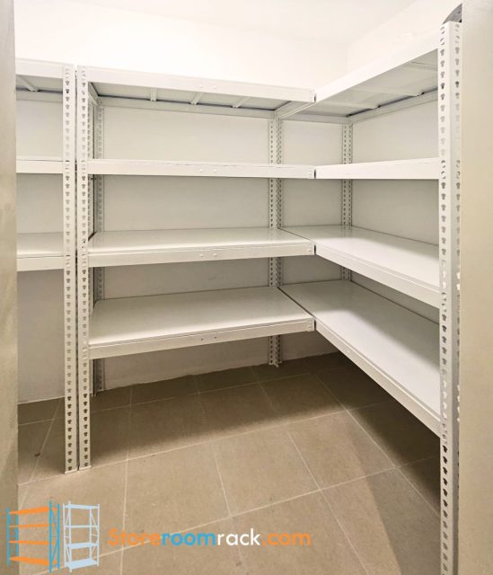 L Shaped Metal Rack And Shelving — Installation At Sembawang